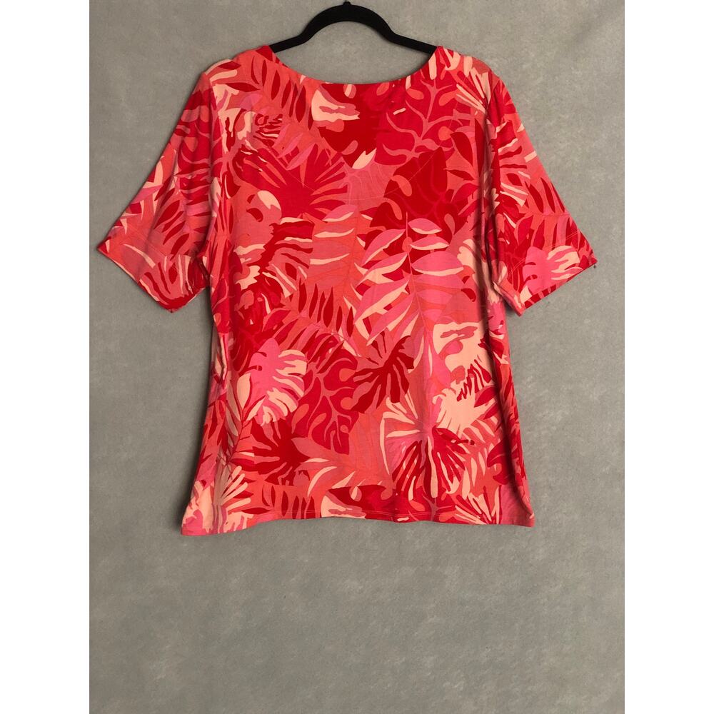 Chico's Short Sleeve Top Topical Print Women's 3 (XL) - Picture 4 of 6